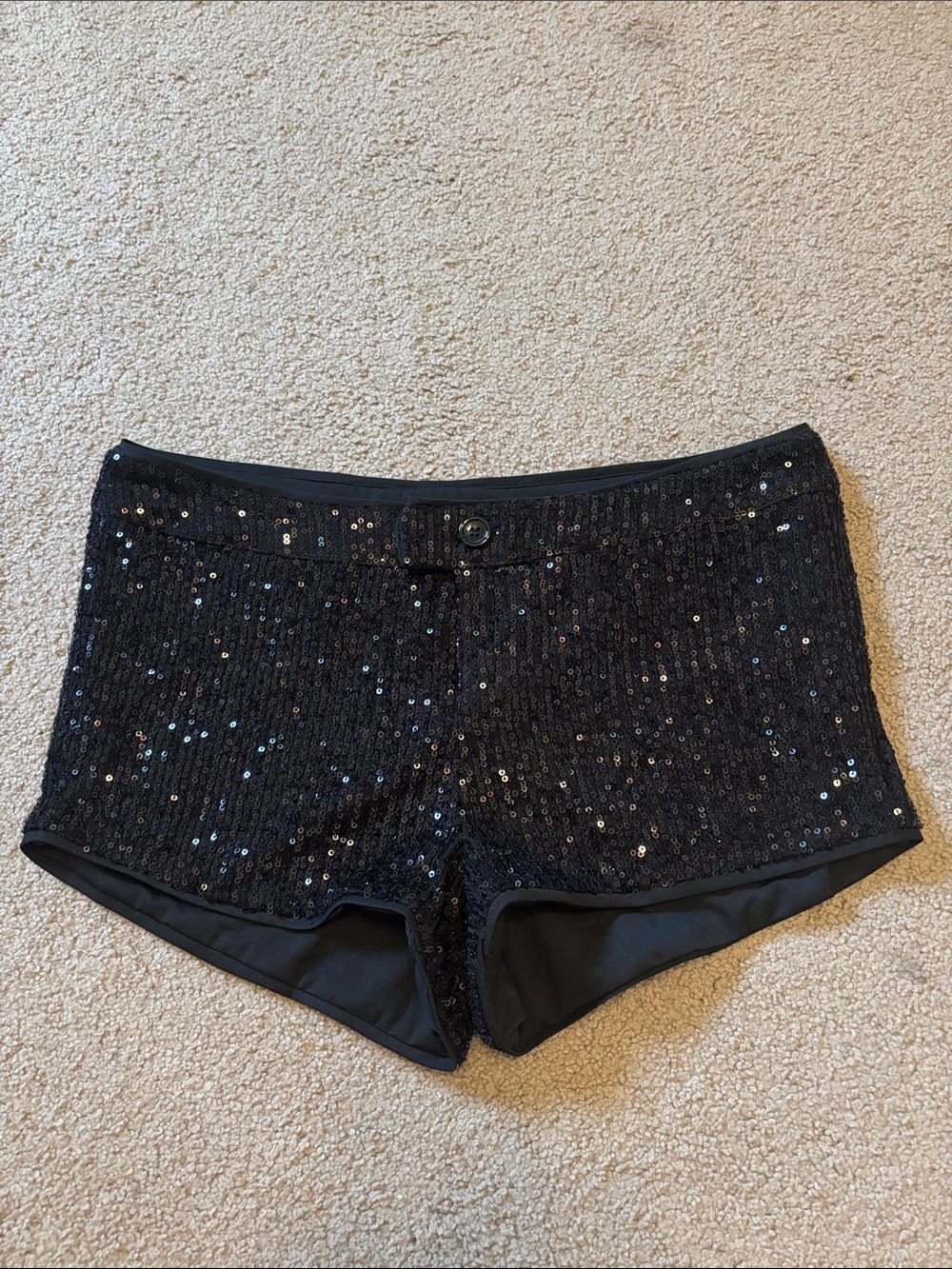 superdown Black Sequin Boyshorts